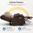 Dual Motor Power Lift Chair Recliner for Elderly with Massage and Heat, Infinite Position Electric Lift Recliner with Adjustable Headrest, USB (T6015 - Plush Fabric, Dark Brown, Oversized)-1388621455