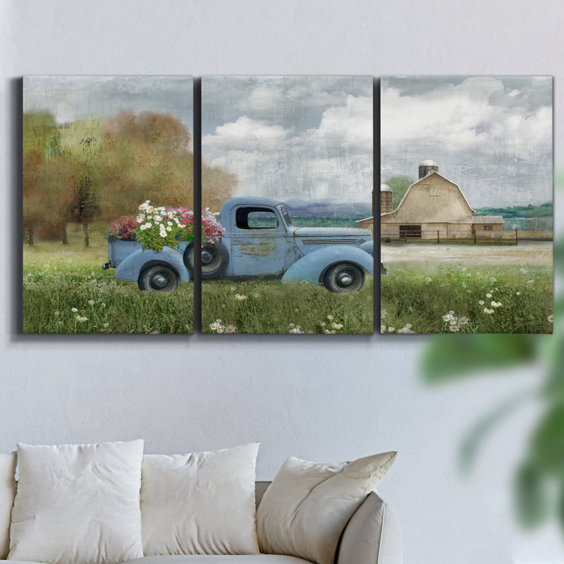 Saturation II - Toile encadrée multi-pièces, H 48 po x l 96 po x P 2 po