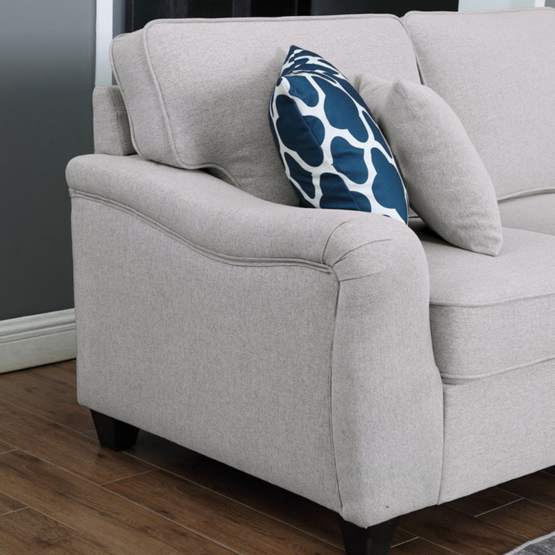 Linen 7Pc Modular L-Shape Sectional Sofa And Ottoman