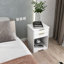 Table de chevet avec 2 tiroirs, table de bout, table de chevet avec espace ouvert, poignée dorée, design Morden, pour salon, chambre à coucher, assemblage facile