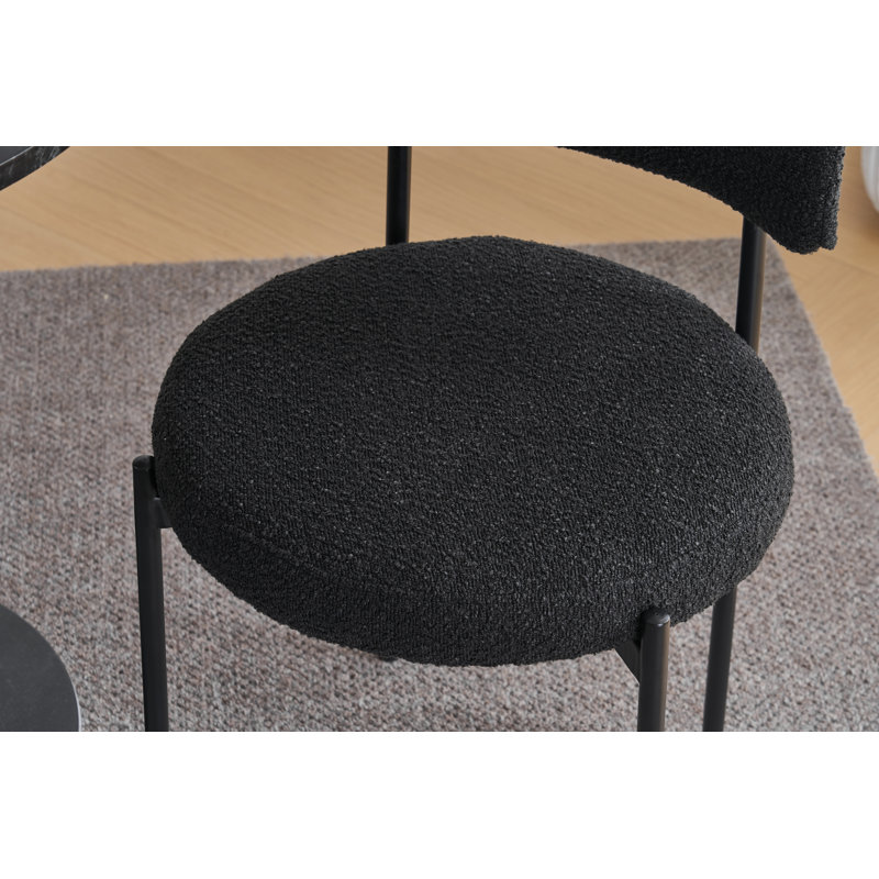 Wascar Boucle Dining Chair, Black