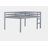 Full Rubber Wood Loft Bed with Ladder,Grey-866098143