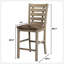 Ensemble de 2 chaises de salle à manger à hauteur de comptoir de style rustique moderne en bois massif