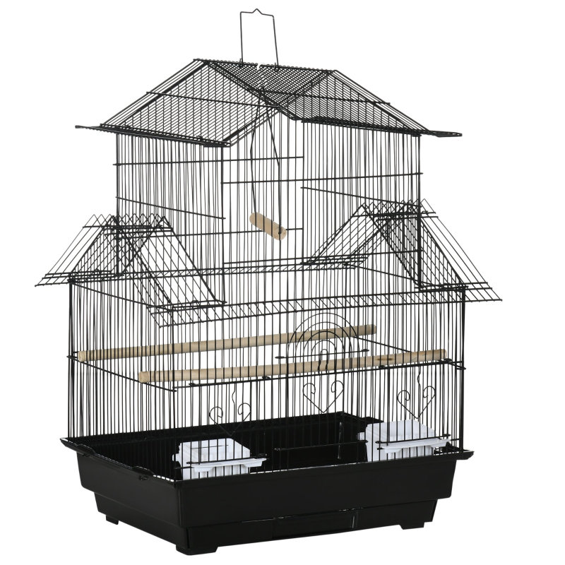 Avelyn 63.00cm Steel Pointed Top Floor Bird Cage with Perch
