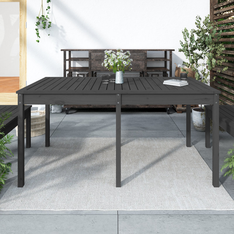 Lotti Rectangular Outdoor Dining Table , 159.5cm cm W 82.5cm cm D, Grey