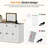 Multifunctional Vanity Desk With Lighted Flip Top Mirror, Adjustable Shelves, And Hidden Storage-1418668253
