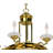 8-Light Polished Brass Candelabra Chandelier with Frosted Glass Bowl Shade