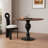 Black&Walnut Round Solid Wood Dining table-1393591892