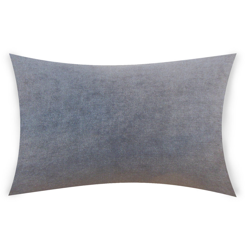 Housse et insert de coussin rectangulaire , Carbone, 12 po x 18 po