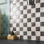 Greta 5x5 Checkered Glossy Textured Porcelain Tile-854138847