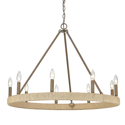 Zeno 9-Light Dimmable Steel Round Chandelier