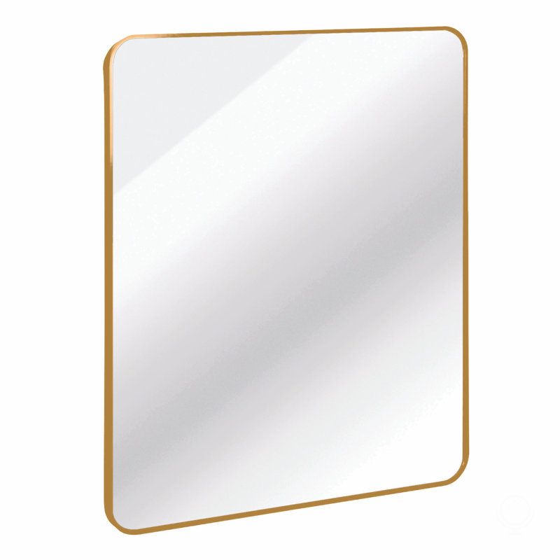 Rectangular Bathroom Wall Mirror, Gold