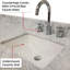 84 po L x P 22 po Meuble-lavabo bleu avec comptoir en marbre, robinet, comptoir en bois massif à fermeture en douceur 84 po 22 po, robinet, contreplaqué-968202938