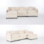 Canapé modulaire en L 108 po avec repose-pieds modulaire en L avec repose-pieds, canapé en chenille avec sièges profonds et coussins, canapé Cloud pour salon, chambre à coucher et appartement-1615068403