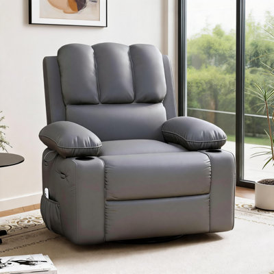 Leather Recliner Chair, with Heat and Massage