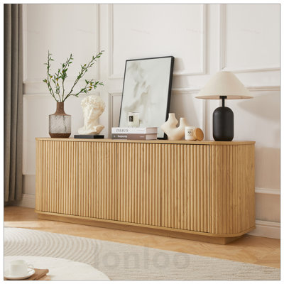 Meuble télé avec rangement à motif de vagues contemporain pour une utilisation polyvalente dans la cuisine, la chambre à coucher et le vestibule