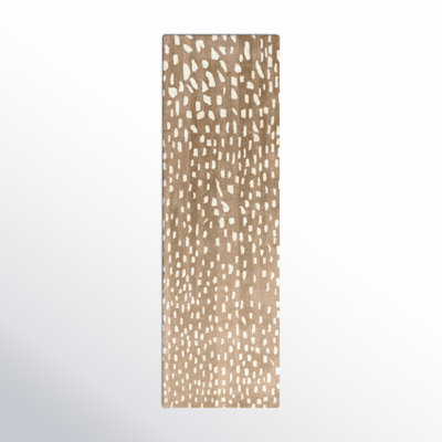 Jona Animal Print Handmade Tufted Wool Light Brown/Tan/Cream Area Rug