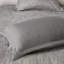 Couette imprimée en seersucker gris, taille King, ensemble de lit élégant 7 pièces en seersucker gris, style moderne