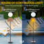 Lampe solaire sur pied pour l'extérieur avec table - Lampe sur pied pour l'extérieur sans fil - Patio, porche, jardin - Éclairage extérieur en osier de rotin - Étanche, rechargeable, résistant aux intempéries