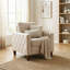 Fauteuil capitonné capitonné à garniture carrée à accoudoirs carrés, meubles de salon transitionnels en tissu de polyester-1835460810