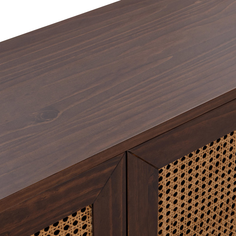 Solid Wood 4 - Door Sideboard, Walnut