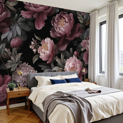 Papier peint auto-adhésif moderne l 96 po x H 69 po Peel and Stick pour chambre à coucher