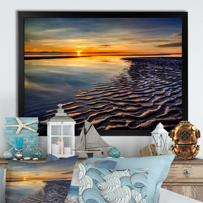 Sunset Beach Dramatic Sky II - décoration murale nautique et côtière en toile