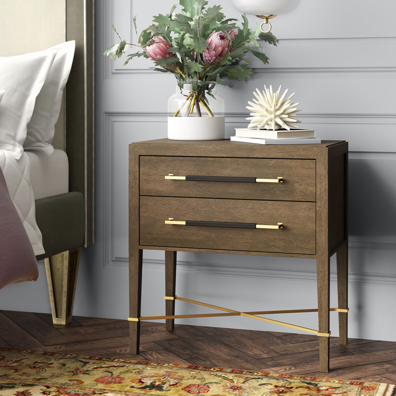 Verona 2 - Drawer Nightstand, Chanterelle/Coffee/Champagne