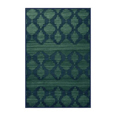 Machine Washable Trellis Gray Area Rug