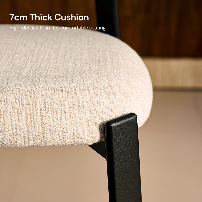Marlow Upholstered Bar Stool, White, 4