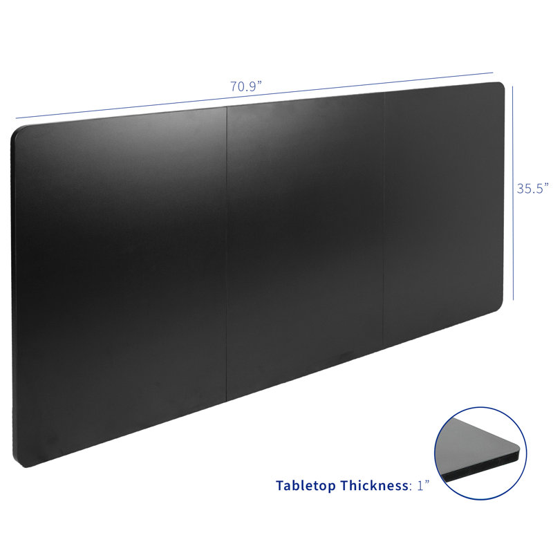 Universal Table Top for Sit to Stand Desk Frames, Whiteboard, 1-Piece, 60" x 24"