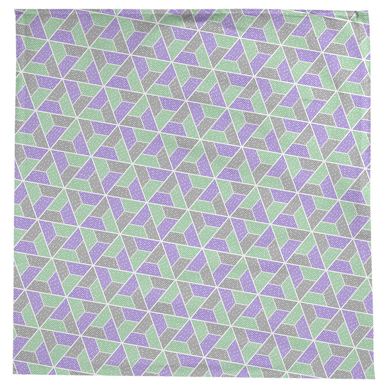 Nappe trapézoïdale Leffel, Vert / Mauve / Gris