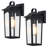 13.75"H Outdoor Wall Light with Clear Glass Shade (Set of 2)-1998885162