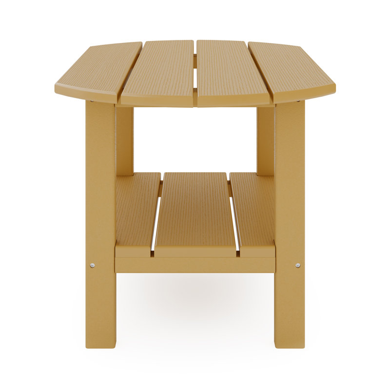 Table d'appoint ovale d'extérieur Ippolito, Boardboard brun, Boardboard brun