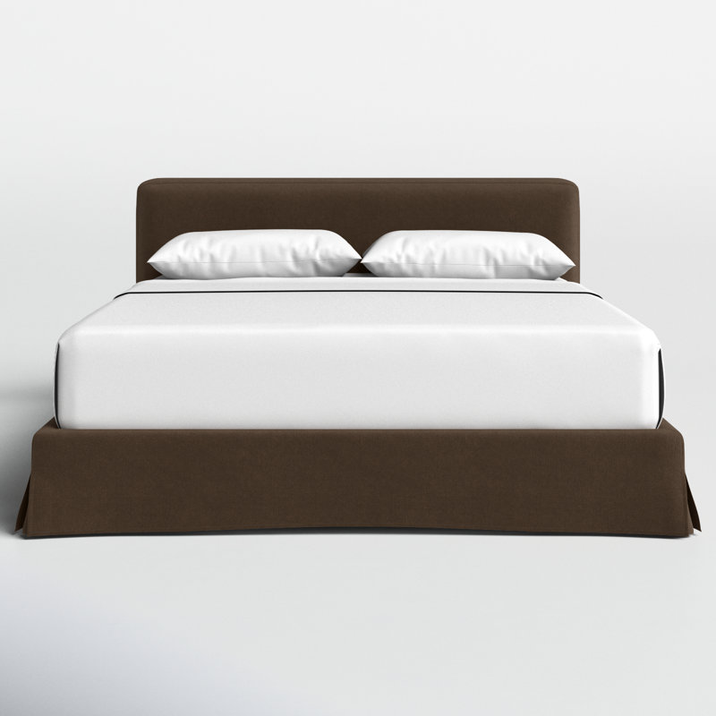 Vittorio Upholstered Platform Bed, Queen, Brussels Coffee