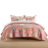 HoneiLife Queen Size 3-Piece 100% Cotton Patchwork Bedding Set, Classic American Handmade Quilt with Matching Pillow Shams，Pink-118138685-118138687