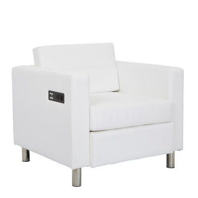 Vinyl Seat Reception Chair with Metal Frame