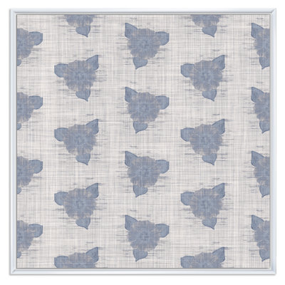 «Vintage Blue Famhouse Flower IV», reproduction d'art sur toile à motifs