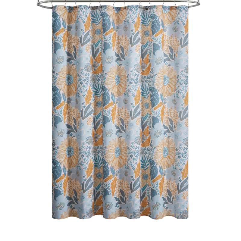 Sunflower 13-Piece Shower Curtain and Hooks Set