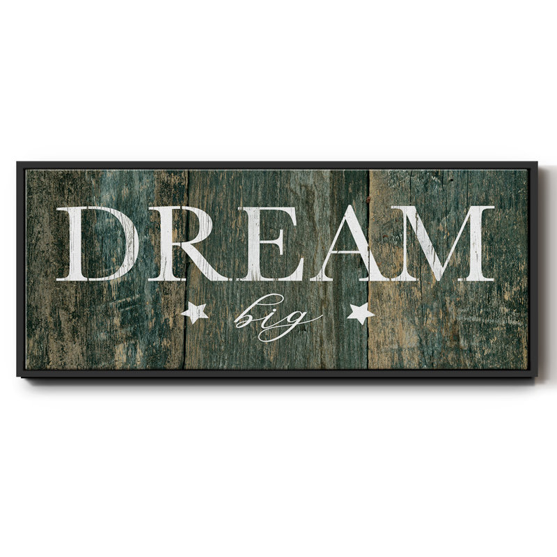 Dream Big- Framed Canvas, 8" H x 20" W