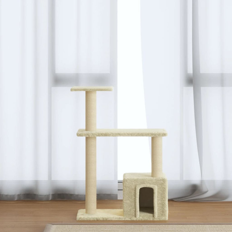 70cm H Cat Tree, Cream