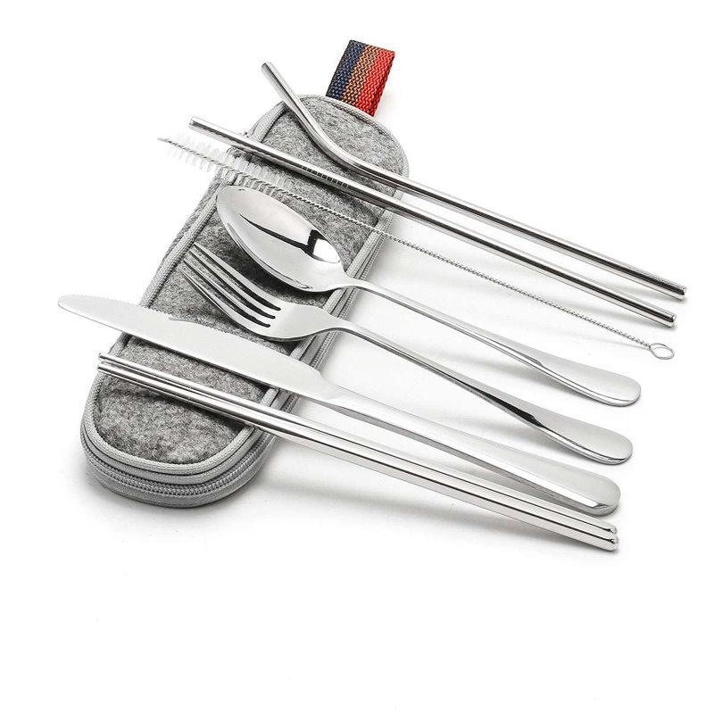 Wrought Studio™ Stainless Steel Flatware Set, Silver