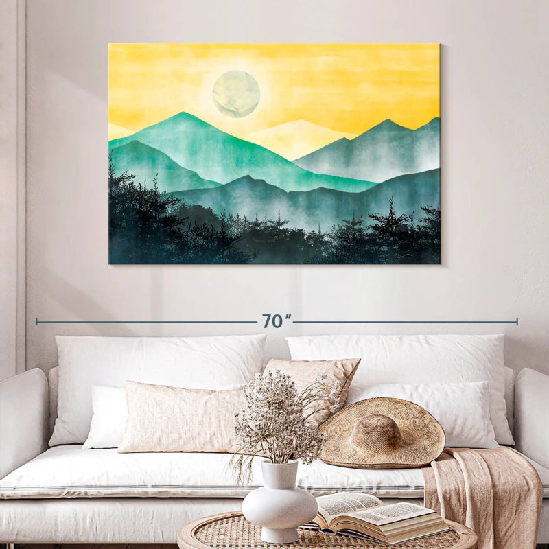 Alvord, lever de soleil, paysage abstrait, H 32 po x l 48 po
