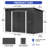 Edrosie Inc 8.5x3.5 ft Storage Shed with Window