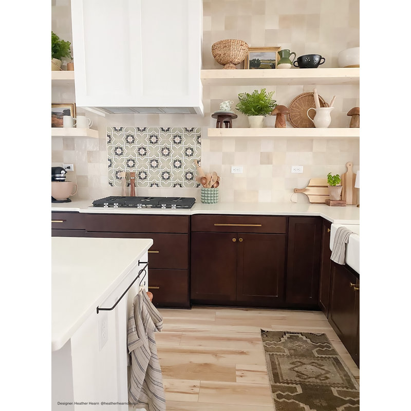 Cloe 5" x 5" Ceramic Tile, Creme