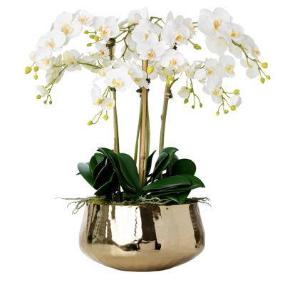 Silk Orchids Arrangement in Planter