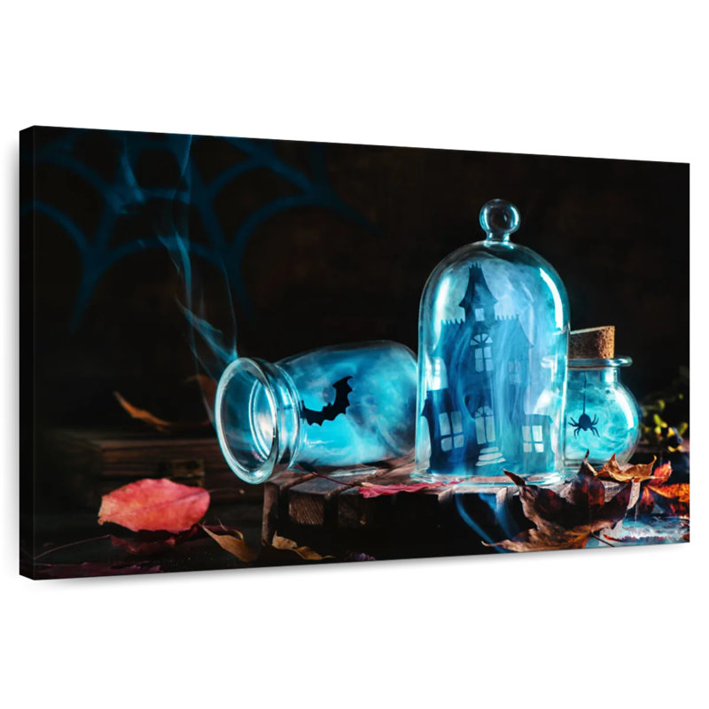 Lelend Halloween Bell Jars, 30" H x 45" W