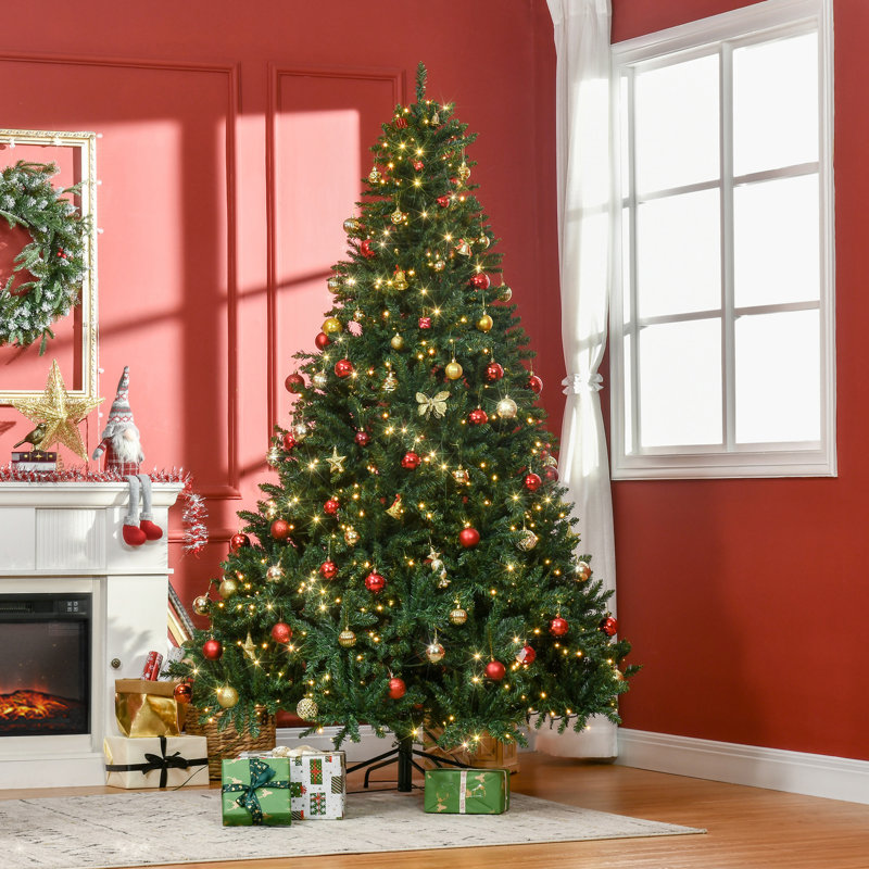 Sapin de Noël artificiel illuminé 7 pi avec lumières DEL