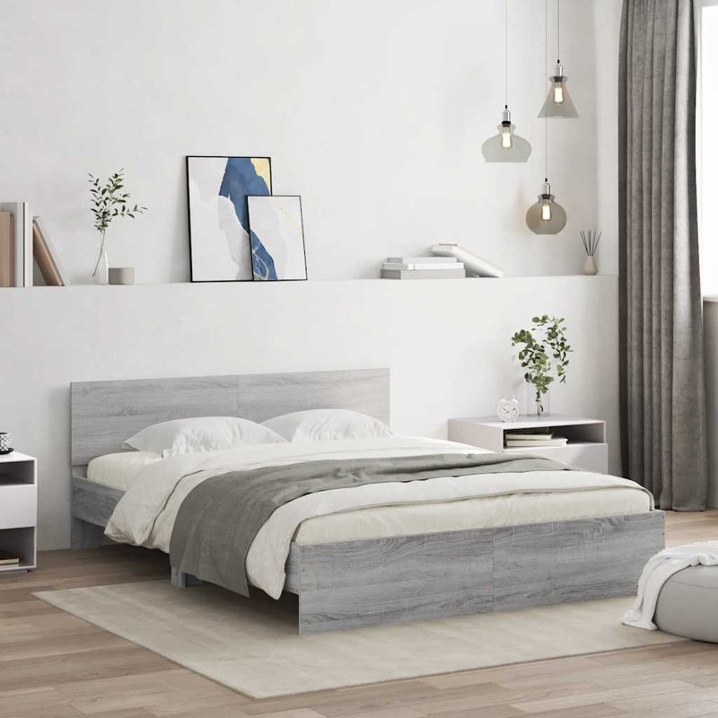 Siman Bed, Kingsize (5'), Grey Sonoma