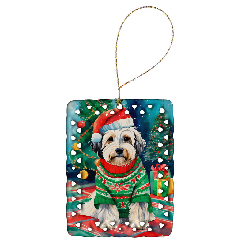 Ornement en porcelaine de Noël Tibetan Terrier, Tibetan Terrier 3672